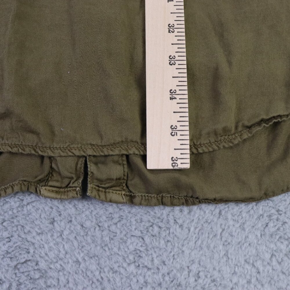 Anthropologie Hei Hei Utility Safari Dress Womens Large Olive Green Drawstrings - Picture 9 of 10